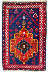 Belutsch Rug - 130 x 82 cm - blue