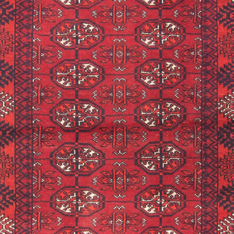 Runner Turkaman Rug - 194 x 74 cm - red