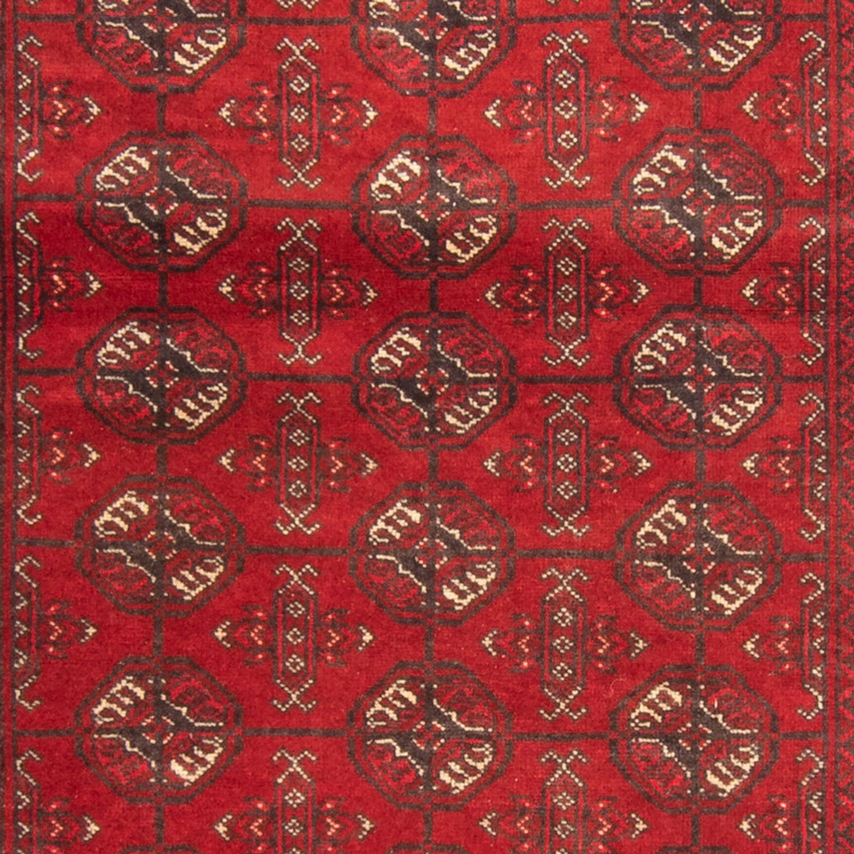 Runner Turkaman Rug - 201 x 86 cm - red