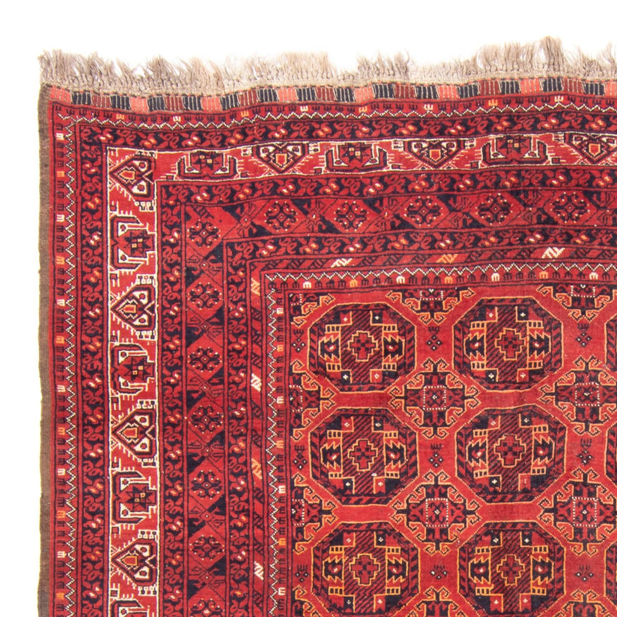 Turkaman Rug - 246 x 157 cm - red