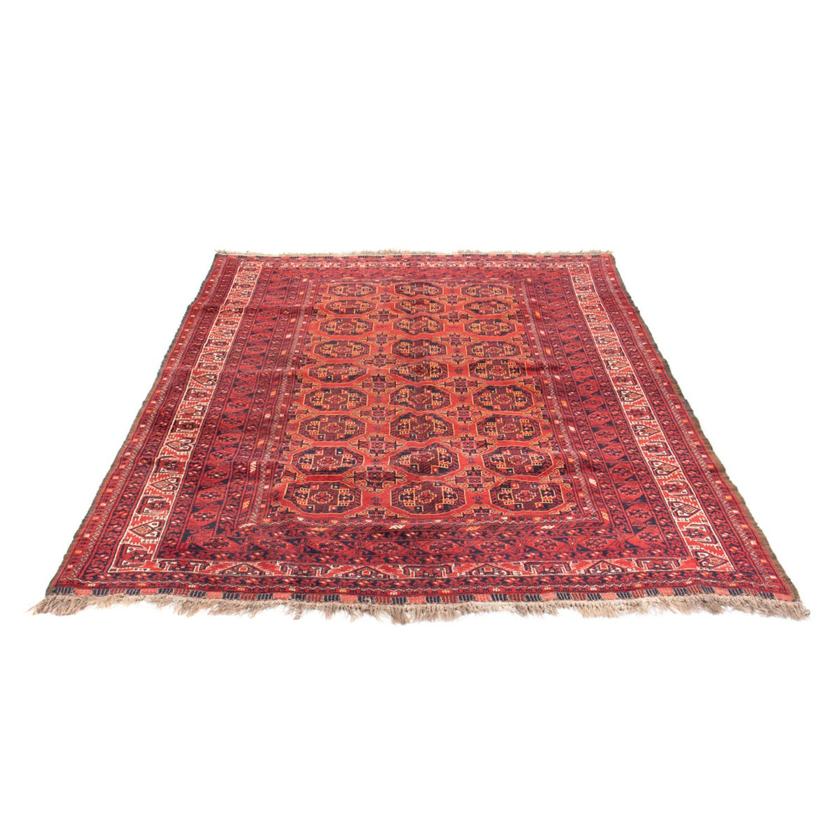 Turkaman Rug - 246 x 157 cm - red