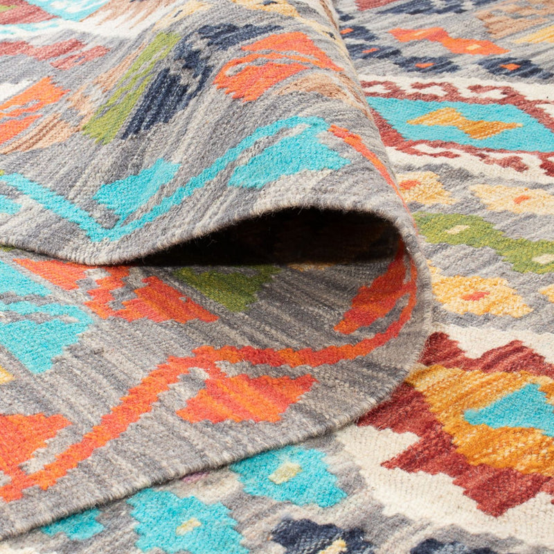 Kelim Rug - Splash - 251 x 176 cm - multicolored