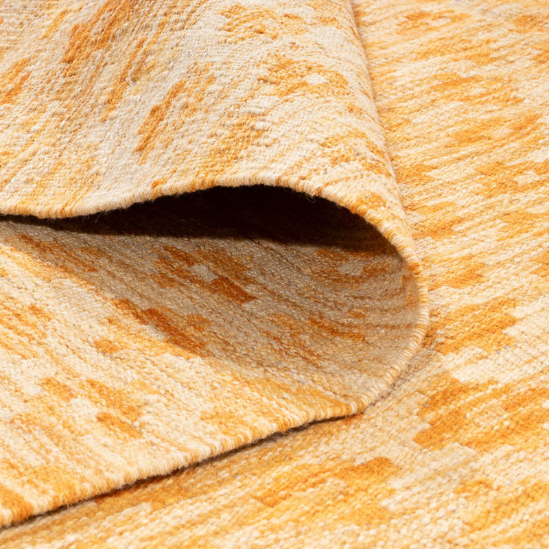 Kelim Rug - Trendy - Vintage/Overdyed - 247 x 177 cm - mustard yellow