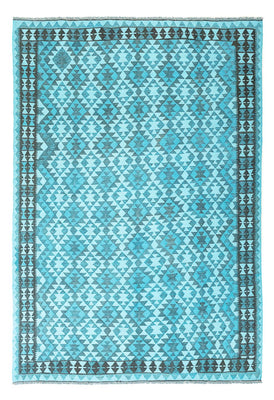 Kelim Rug - Trendy - Vintage/Overdyed - 277 x 195 cm - turquoise