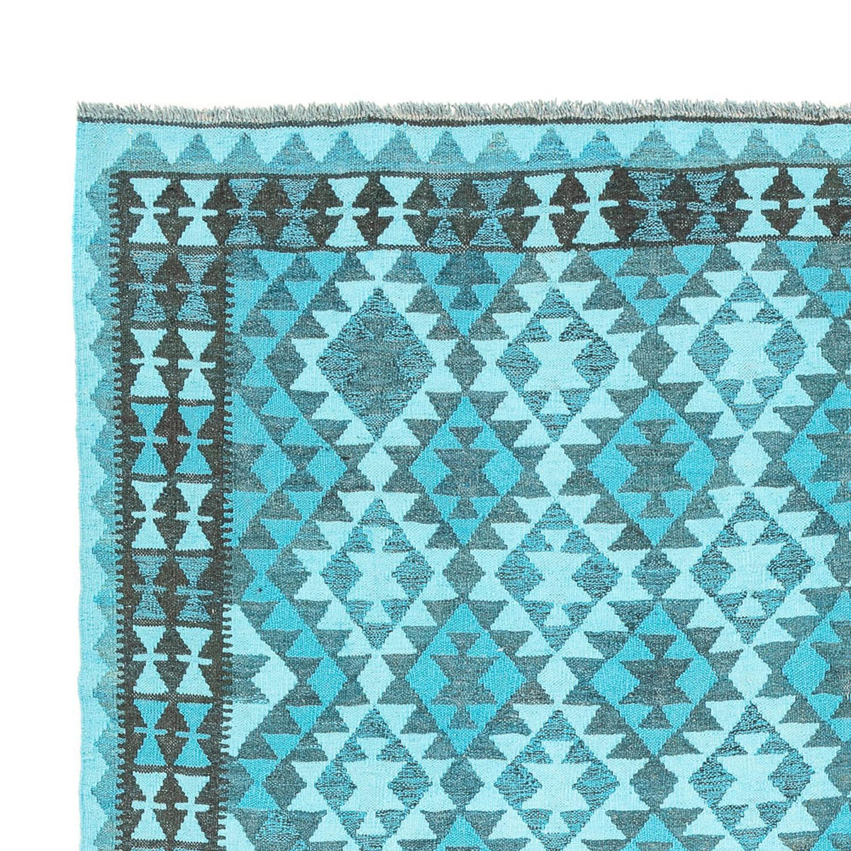 Kelim Rug - Trendy - Vintage/Overdyed - 277 x 195 cm - turquoise