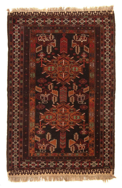 Afghan Rug 127x189cm - Oriental Rug - brown