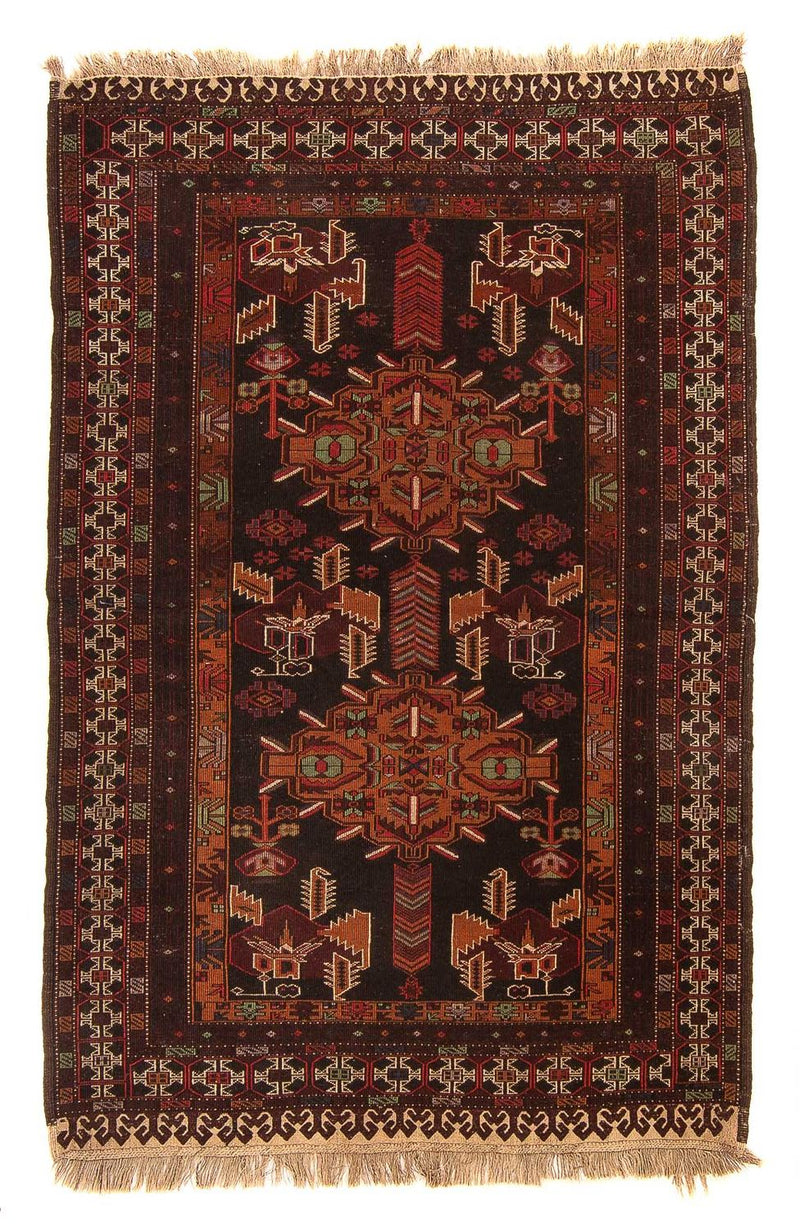 Afghan Rug - 189 x 127 cm - brown