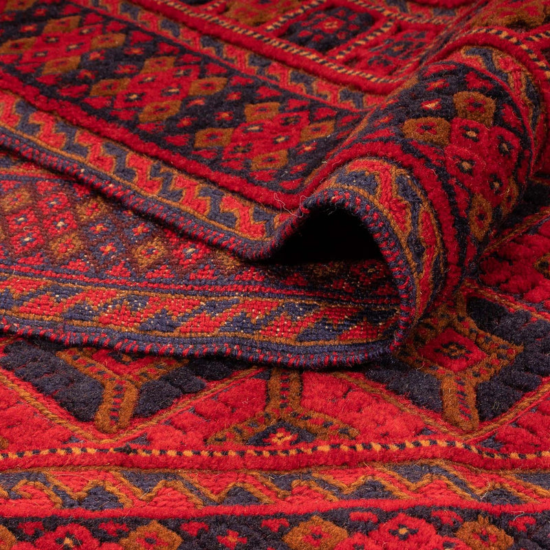 Turkaman Rug - 190 x 153 cm - dark red