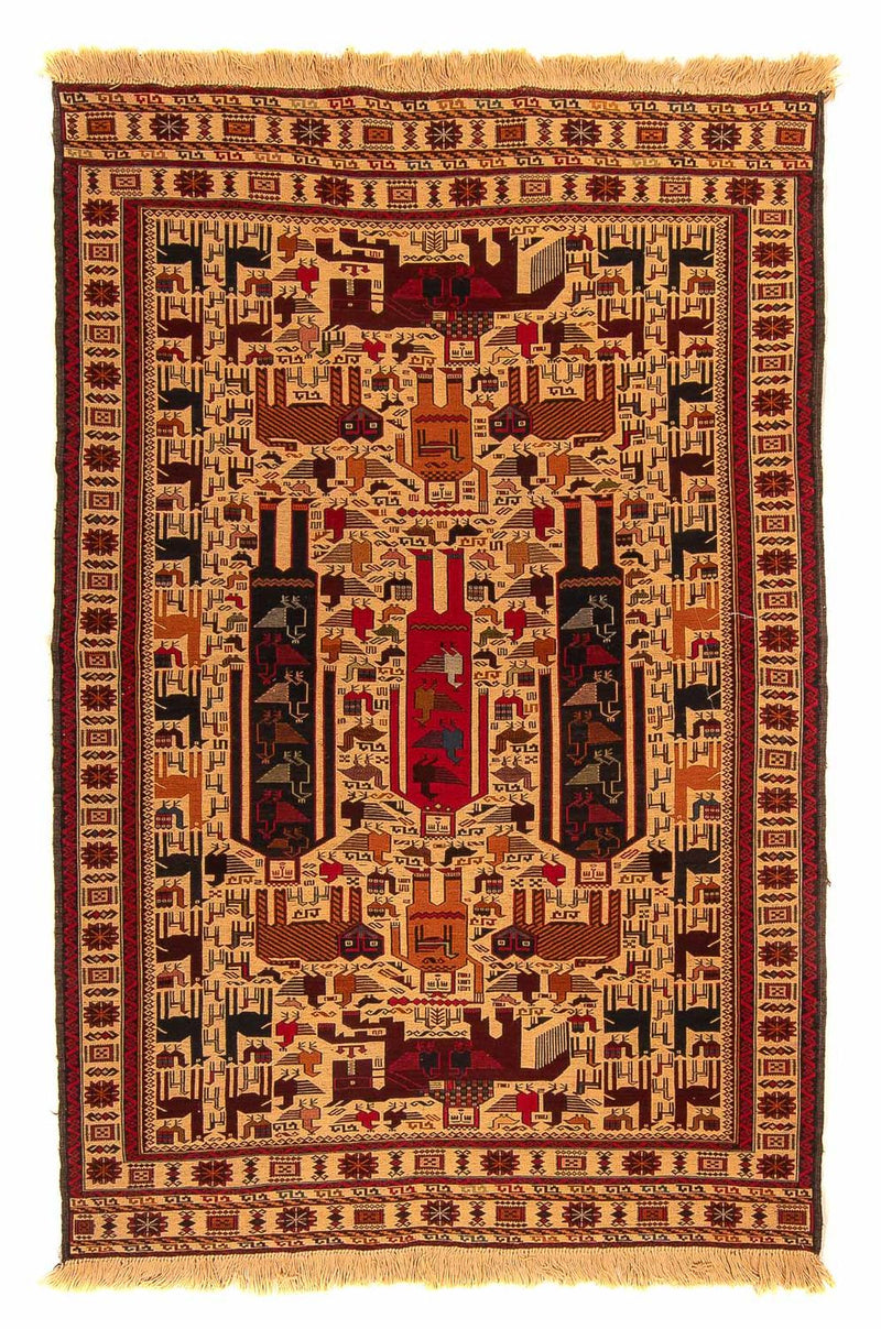 Kelim Rug - Oriental - 197 x 129 cm - light brown