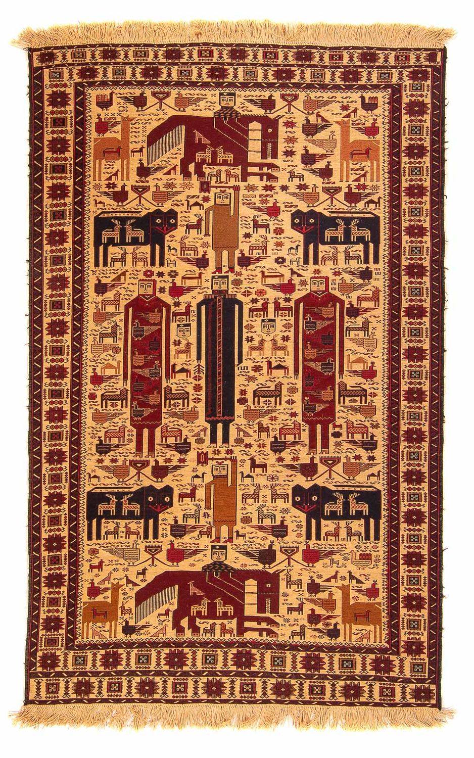 Kelim Rug - Oriental - 194 x 124 cm - light brown