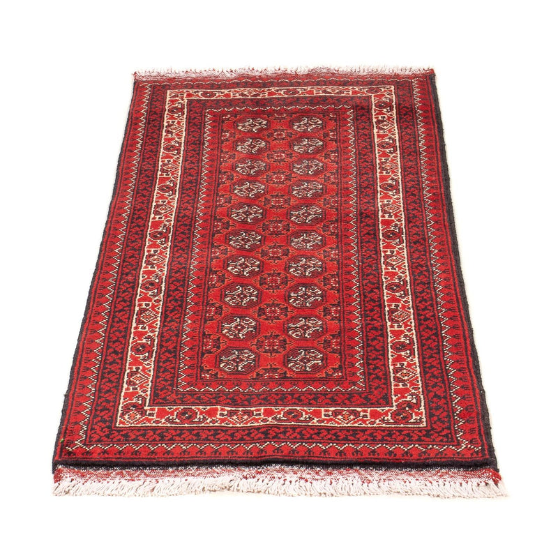 Afghan Rug - 100 x 69 cm - dark red