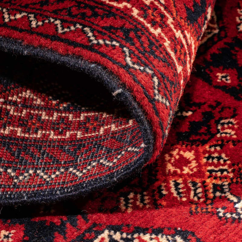 Runner Afghan Rug - 106 x 49 cm - dark red