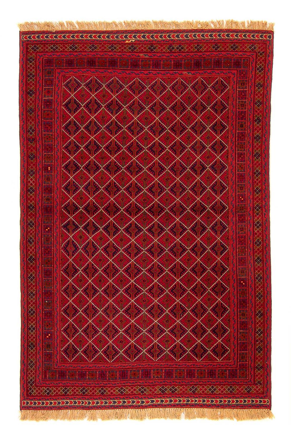 Kelim Rug - Oriental - 196 x 136 cm - dark red