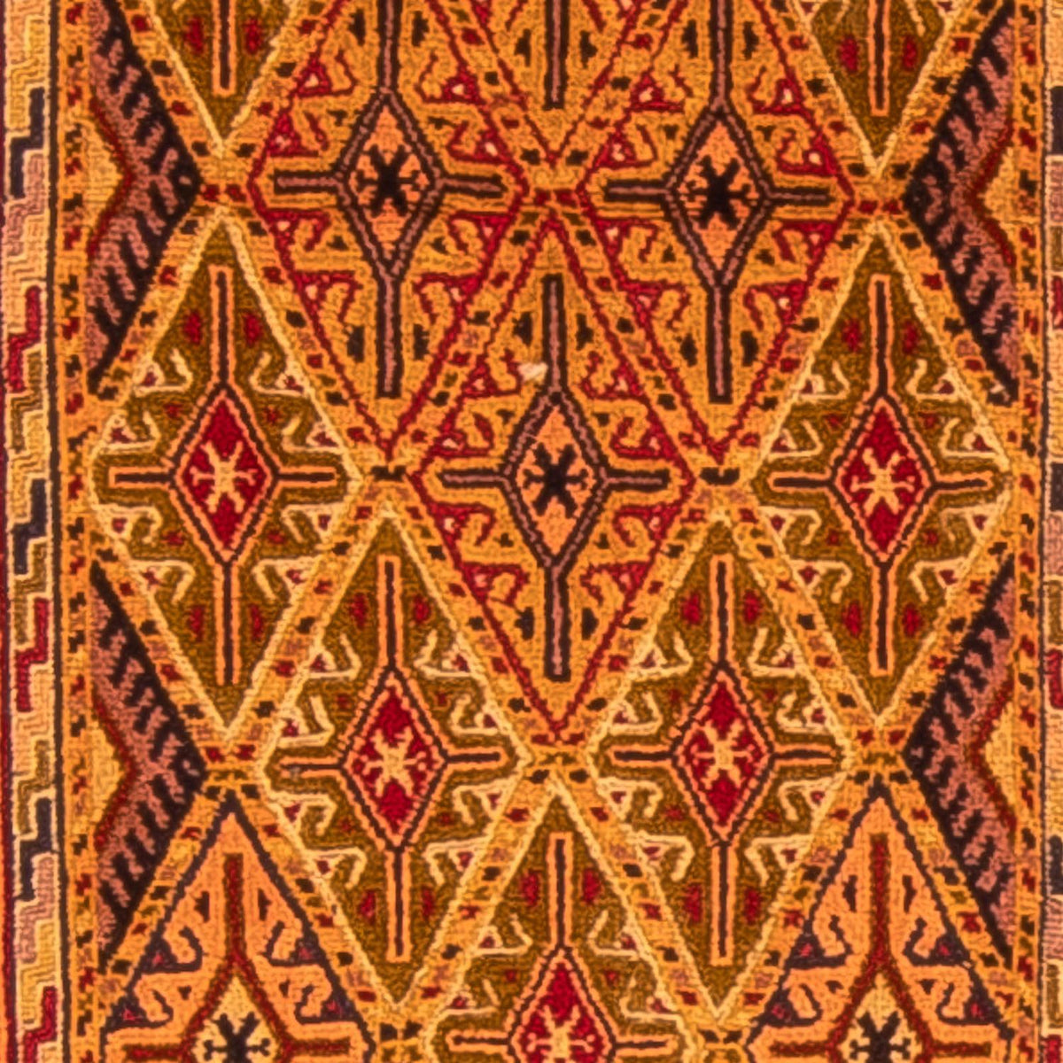 Runner Kelim Rug - Oriental - 194 x 61 cm - brown