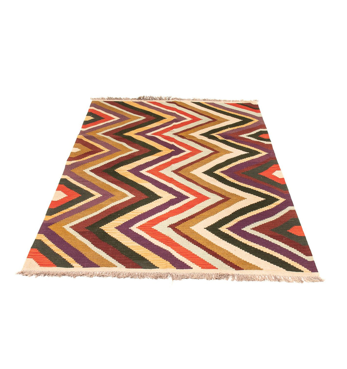 Kelim Rug - Splash - 203 x 145 cm - multicolored
