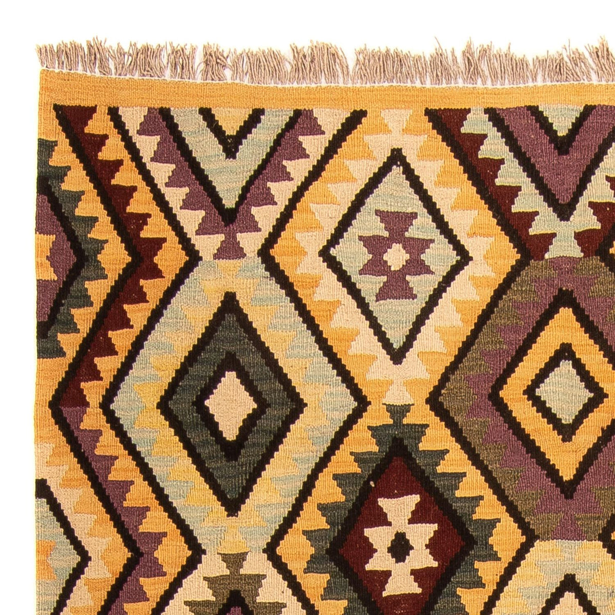 Kelim Rug - Splash - 193 x 154 cm - multicolored