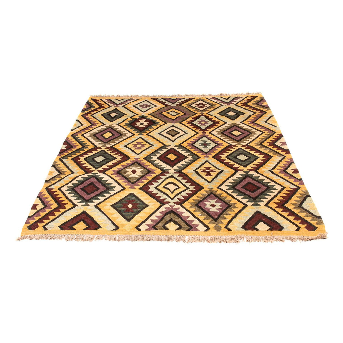 Kelim Rug - Splash - 193 x 154 cm - multicolored