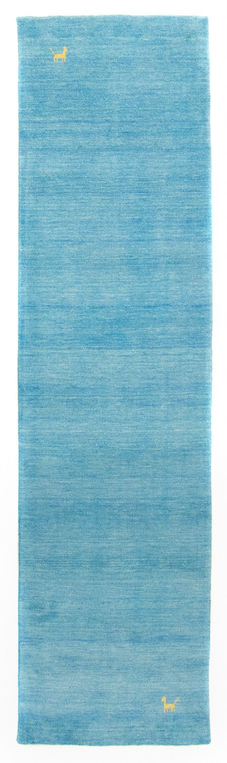 Runner Gabbeh Rug - Indus - 200 x 80 cm - light blue