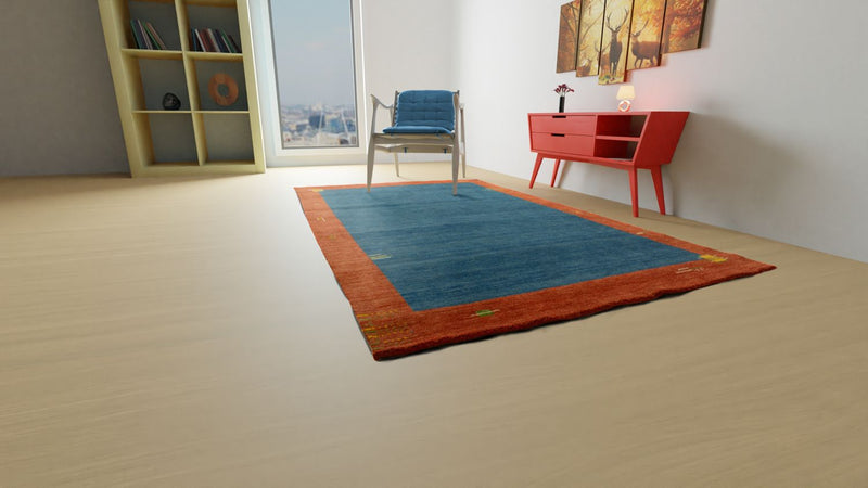 Gabbeh Rug - Indus - 180 x 120 cm - blue