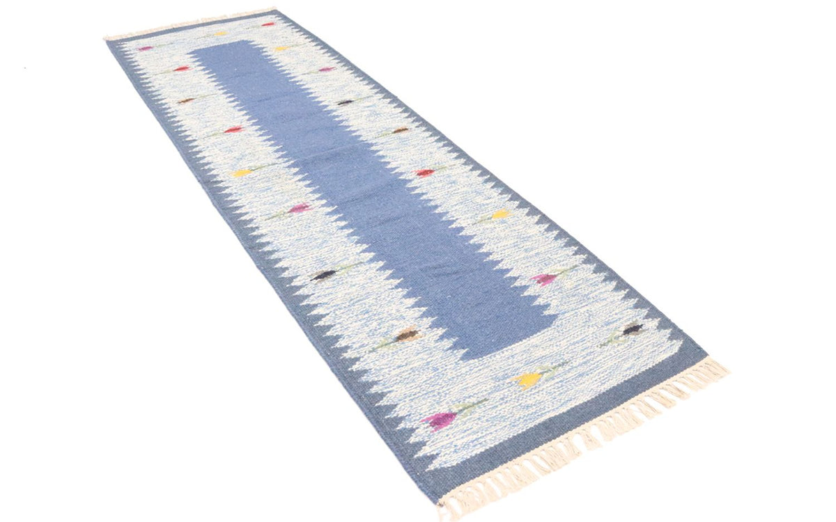 Runner Kelim Rug - Trendy - 250 x 80 cm - blue