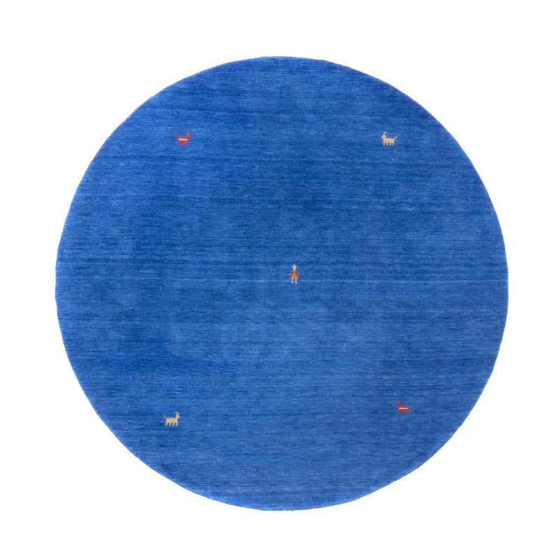 Gabbeh Rug - Softy round  - 250 x 250 cm - blue