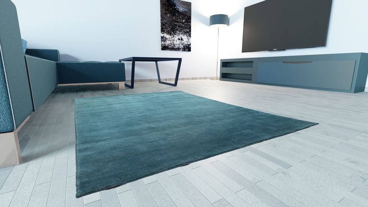 Gabbeh Rug - Indus - 160 x 90 cm - petrol blue