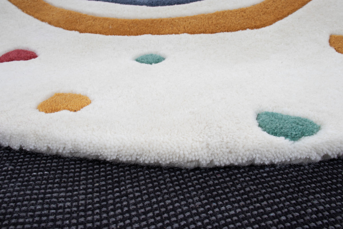 Rainbow Kids Rug Round