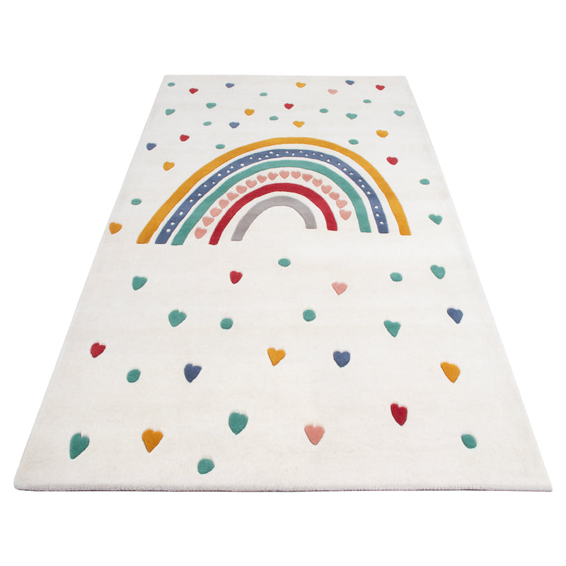 Kinderteppich Regenbogen Herzen