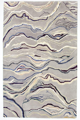 Designer Rug - 243 x 153 cm - silver