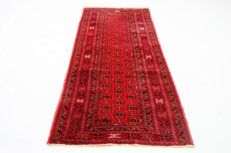 Runner Afghan Rug - Bukhara - 257 x 83 cm - red