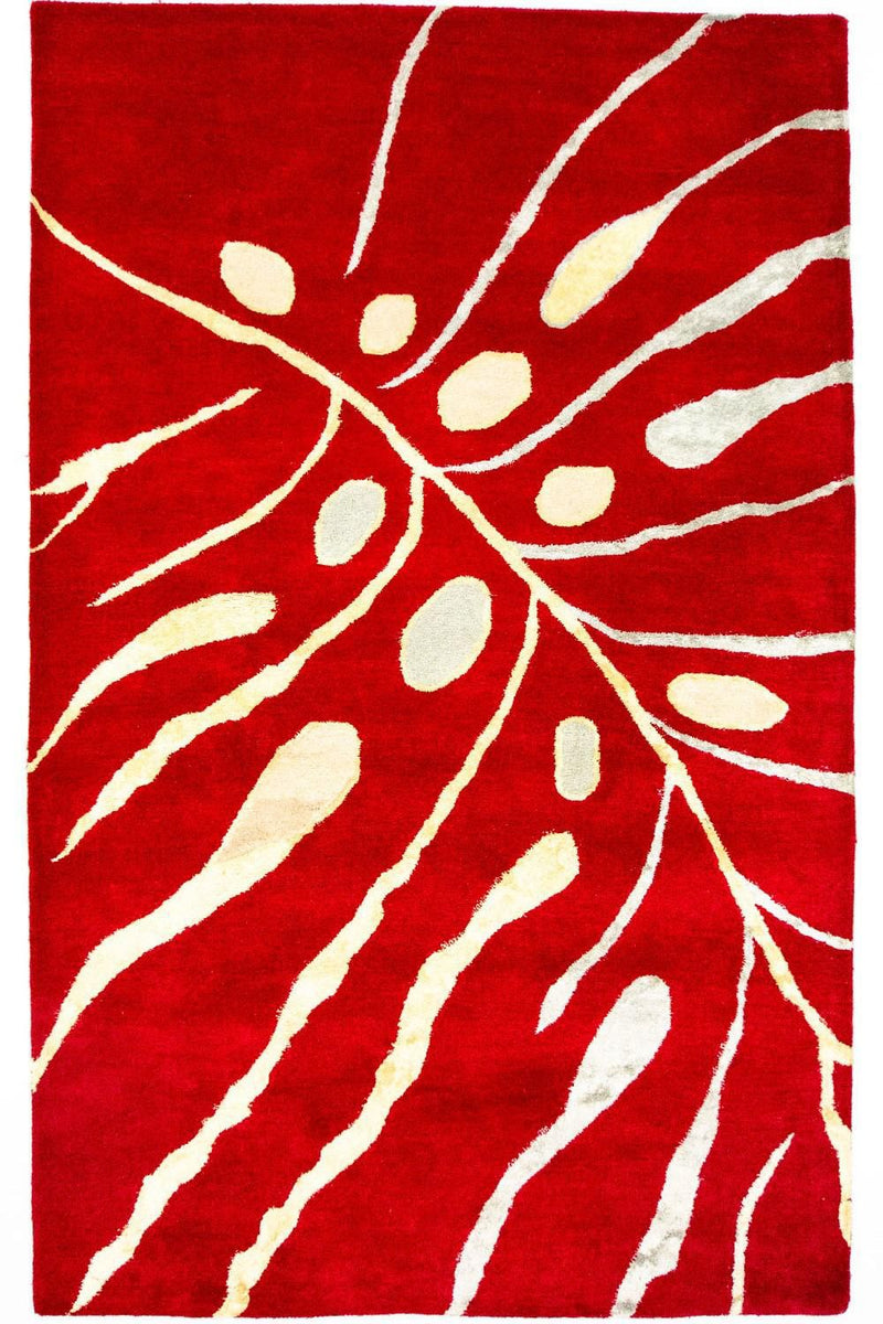 Designer Rug - 245 x 152 cm - red
