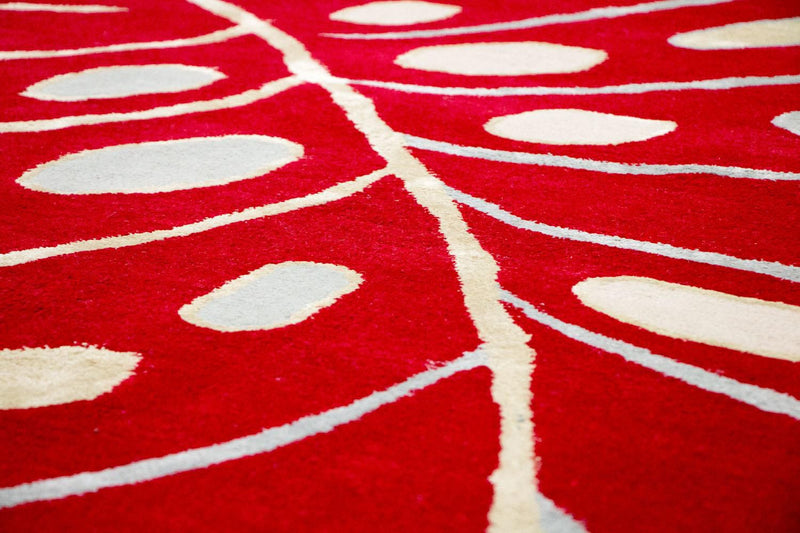 Designer Rug - 245 x 152 cm - red