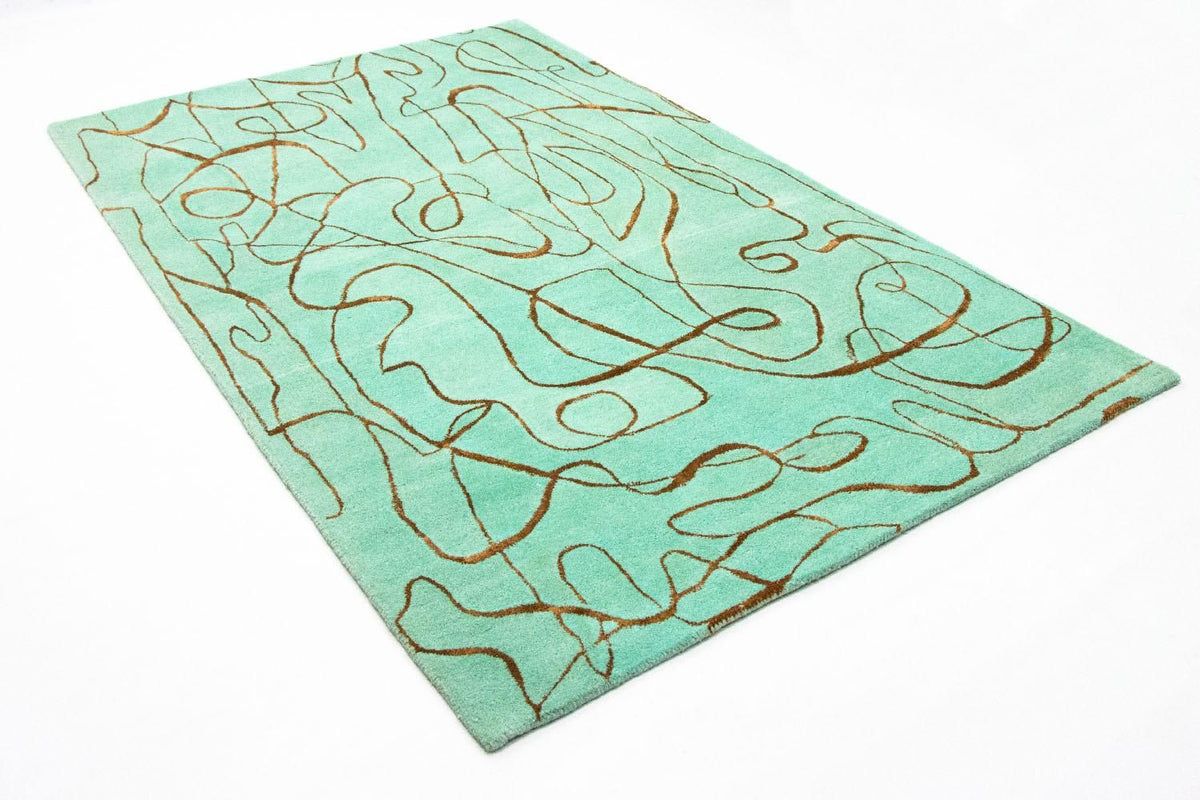 Designer Rug - 246 x 154 cm - turquoise