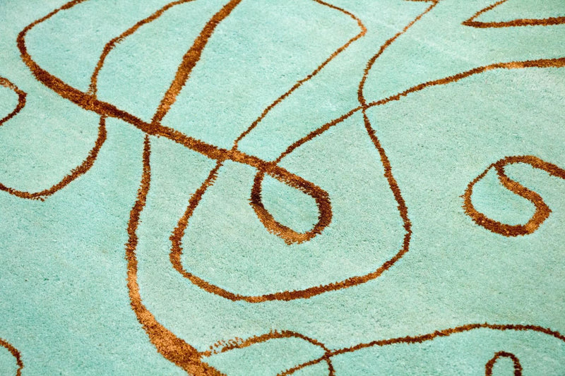 Designer Rug - 246 x 154 cm - turquoise