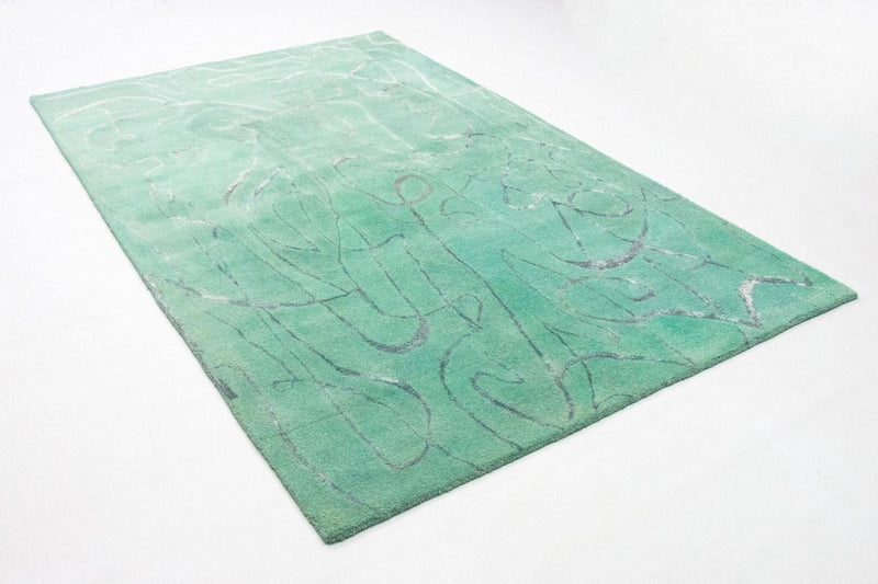 Designer Rug - 244 x 154 cm - green