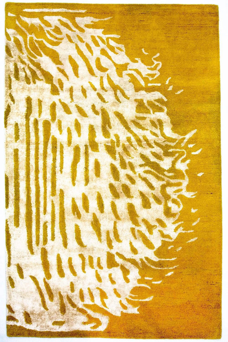 Designer Rug - 242 x 154 cm - mustard yellow