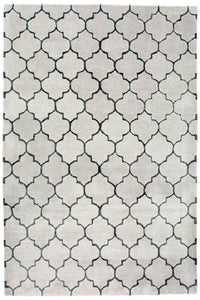 Wool Rug - 232 x 164 cm - silver
