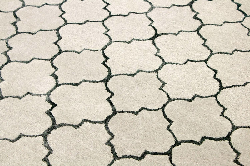 Wool Rug - 232 x 164 cm - silver