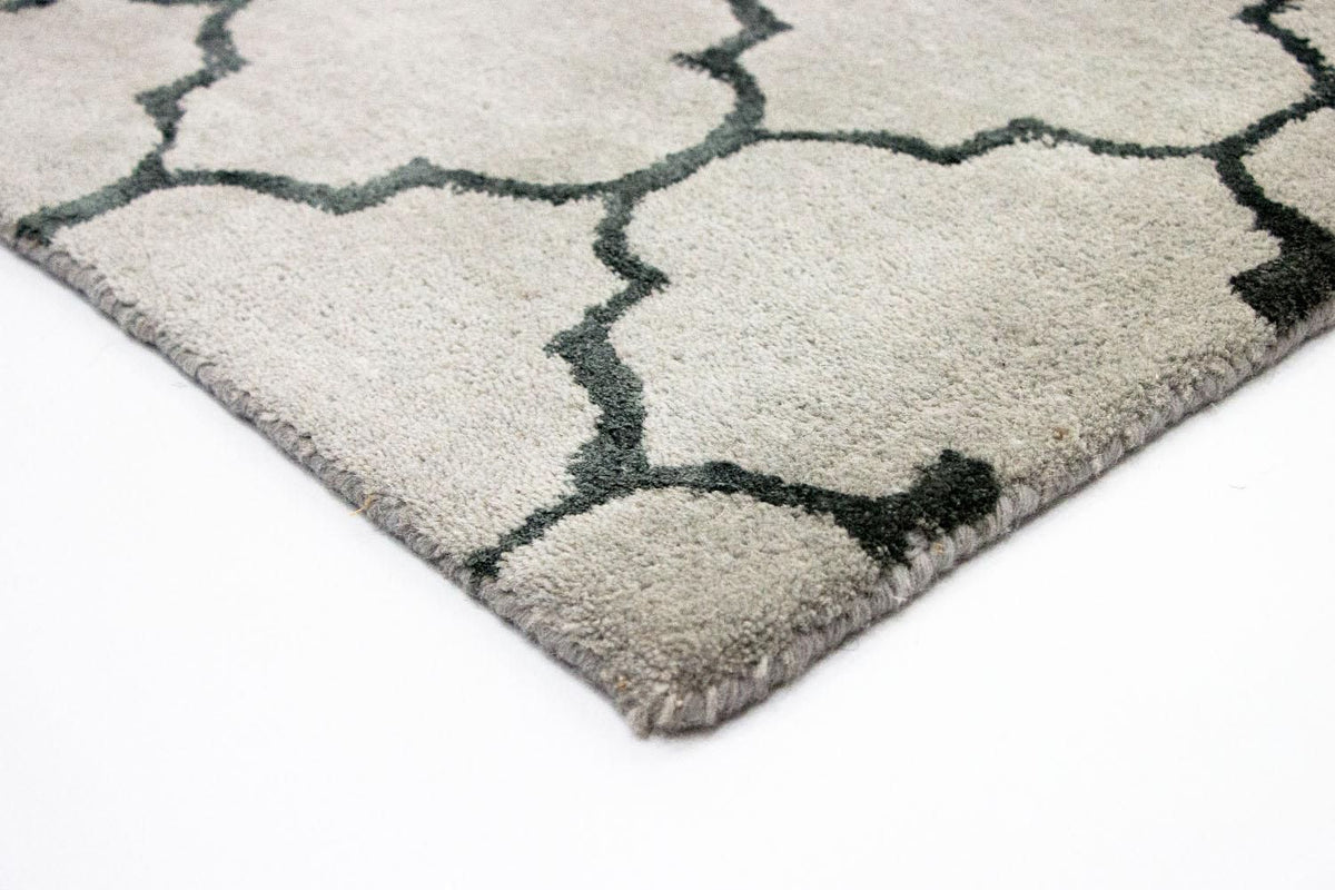 Wool Rug - 232 x 164 cm - silver