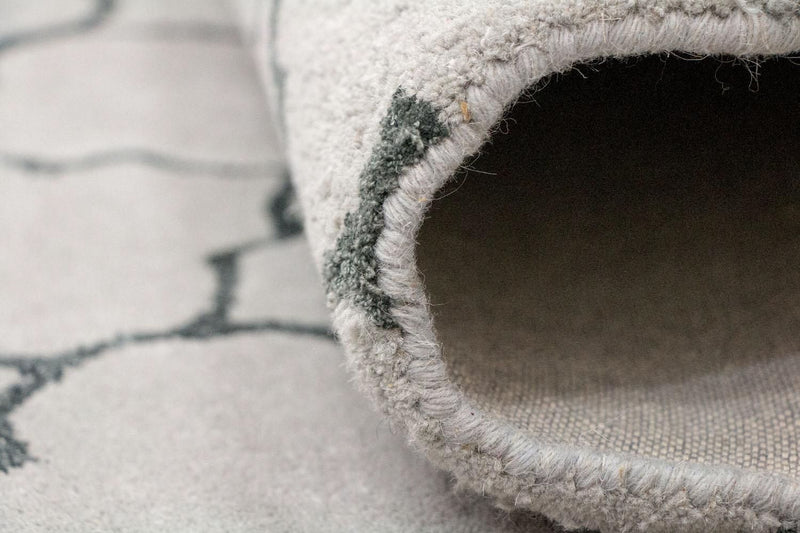 Wool Rug - 232 x 164 cm - silver