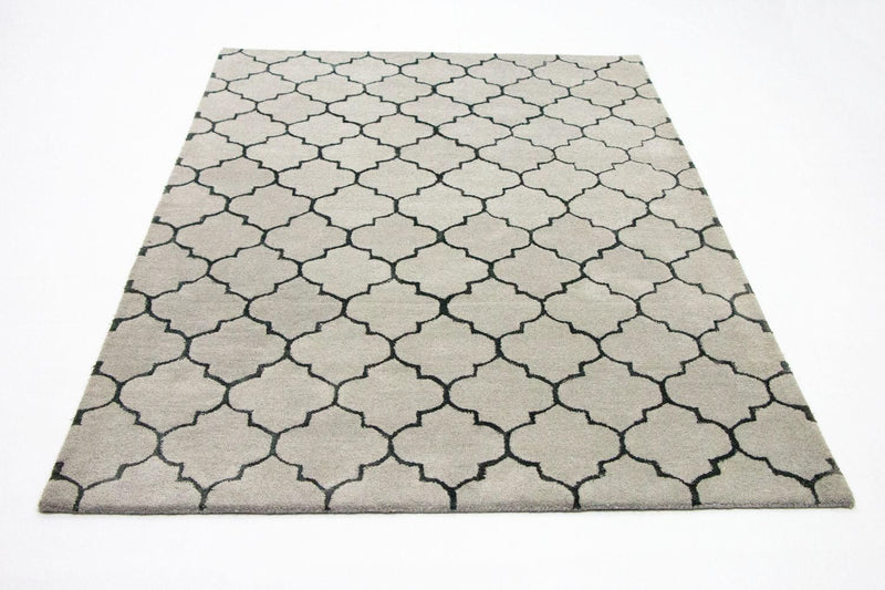 Wool Rug - 232 x 164 cm - silver