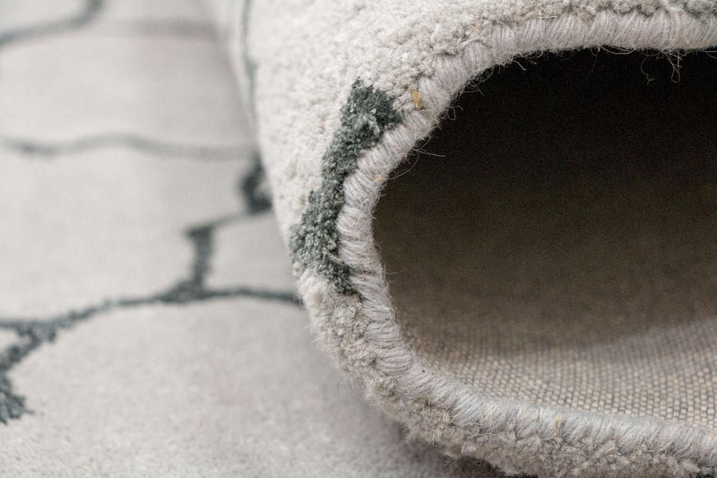 Wool Rug - 232 x 164 cm - silver