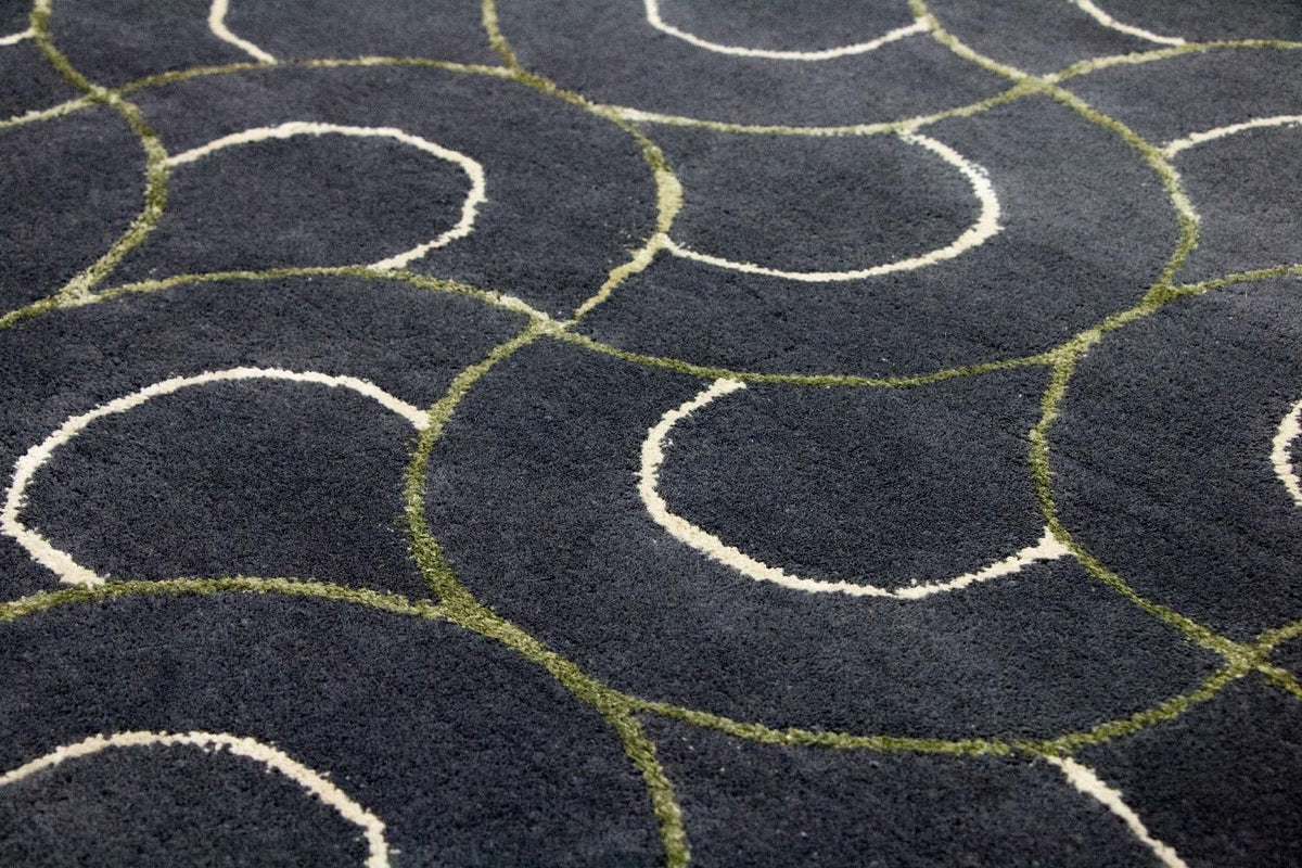 Designer Rug - 242 x 152 cm - blue