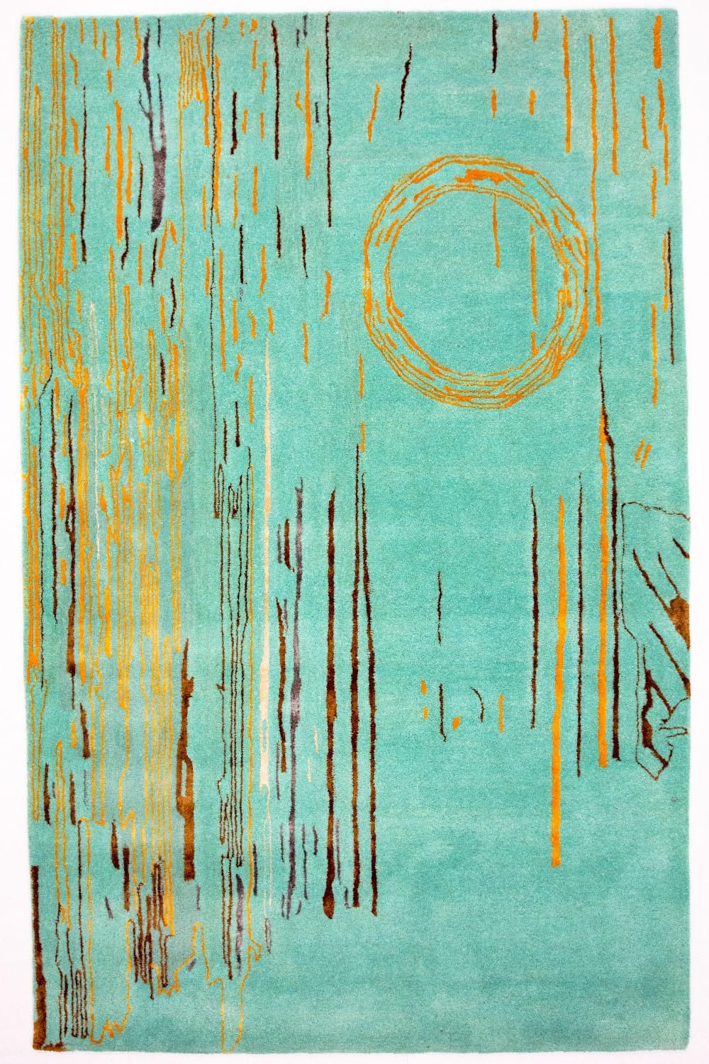 Designer Rug - 244 x 154 cm - turquoise
