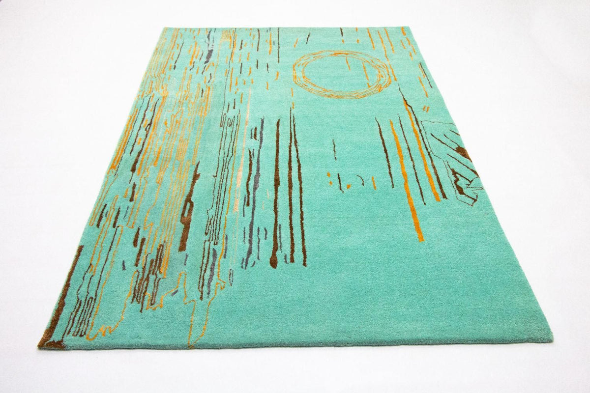 Designer Rug - 244 x 154 cm - turquoise