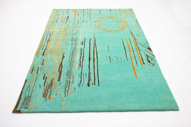 Designer Rug - 244 x 154 cm - turquoise