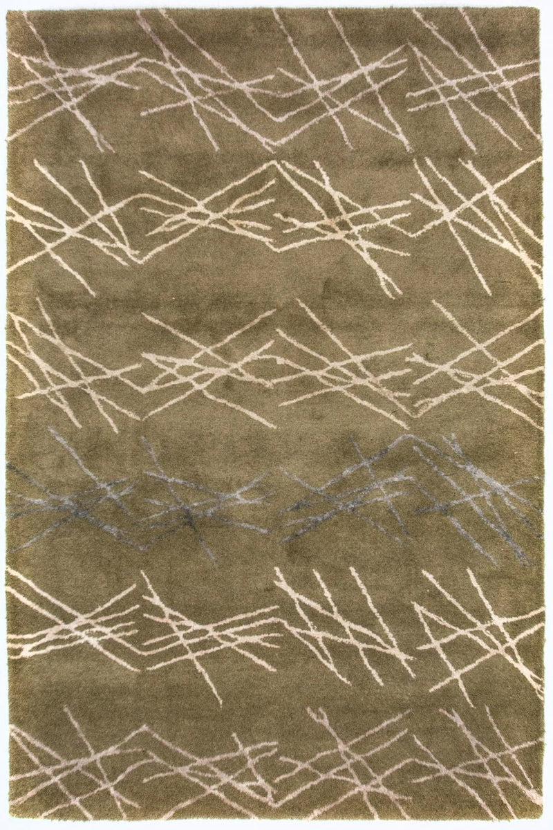 Designer Rug - 182 x 122 cm - green