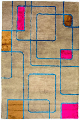 Designer Rug - 239 x 152 cm - multicolored