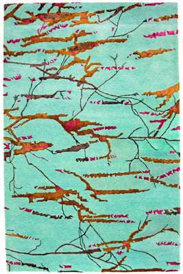 Designer Rug - 248 x 154 cm - turquoise