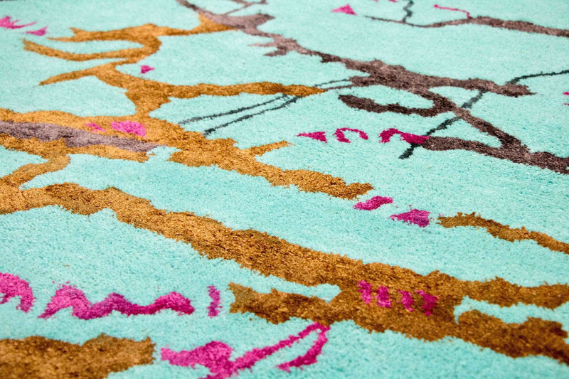 Designer Rug - 248 x 154 cm - turquoise